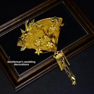 君新家原装浓缩金砂扇,美丽中国风新棕宝迷你扇16×19,㎝左右