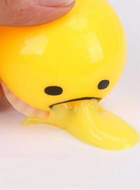 2 Pcs Squishy Puking Egg Yolk Stress Ball with Yellow Goop