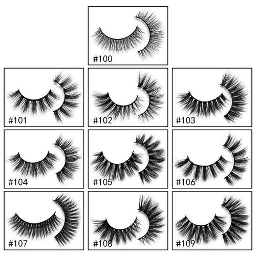 False Eyelashes Wispy Cross Fluffy Extension Lashe自然假睫毛
