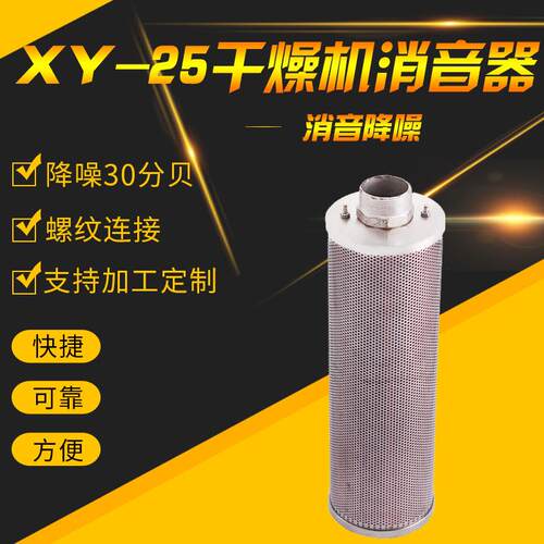 XY-25干燥机消音器2.5寸空气动力排气消音器吸干机消音降噪设备