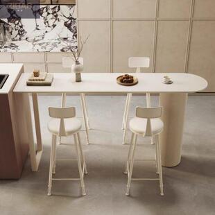 轻奢岩板吧台桌家用客厅厨房边隔断吧台阳台靠墙垭口小户型高脚桌