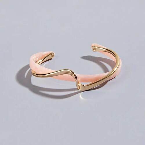 White Shellfish Bracelets Board Bend Metal Bangles Womens Ha