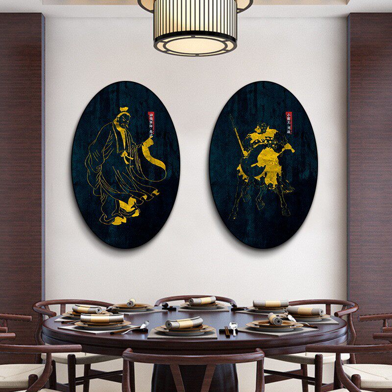 梁山好汉装饰画新中式客厅装饰画饭店餐厅墙面装饰画