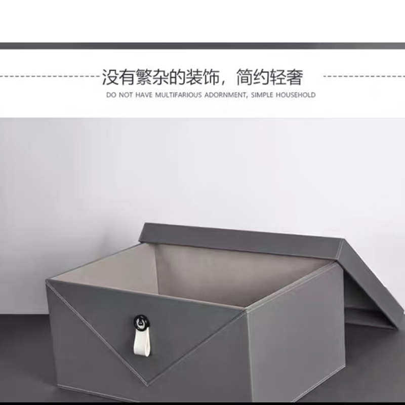 简约皮扣皮革收纳盒样板房衣帽间家具展厅陈设室内软装收纳箱摆件