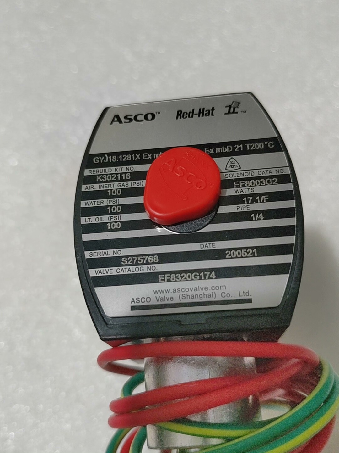 EF8320G174 防爆电磁阀EF8003G2 管径1/4