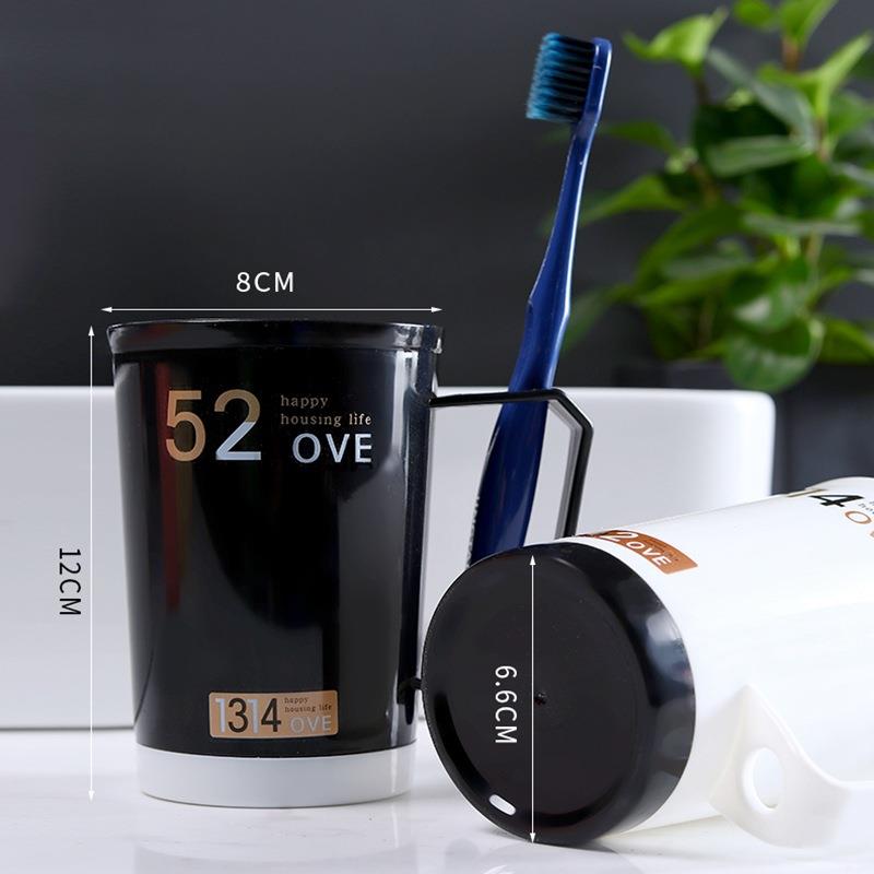 加厚马克杯洗漱杯水杯塑料牙刷杯牙缸家用情侣漱口杯刷牙杯子