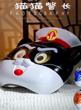 new黑猫警察装扮面具儿童欢乐派对装饰道具地摊面罩手工搞笑