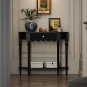 法式 饰柜储物柜简约门厅案几可定制 复古入户玄关台客厅靠墙实木装