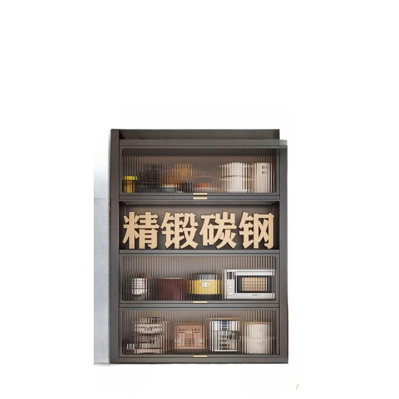 张尚明珠加厚餐边柜特厚钢制厨房置物架家用多层防尘储物柜子