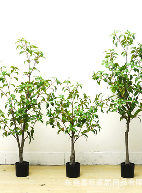 仿真马醉中日式服窗装酒店客厅橱jw05893落地花艺造木景植物塑绿