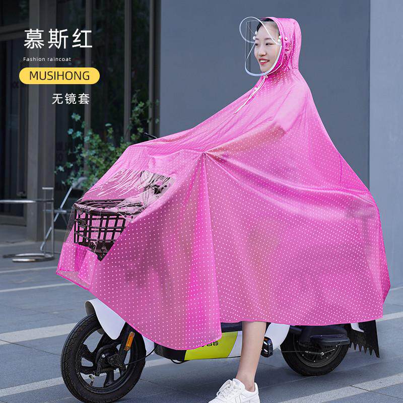 透明雨衣女踏板柔软电瓶车骑行自行车电动车小个子专用款雪花雨