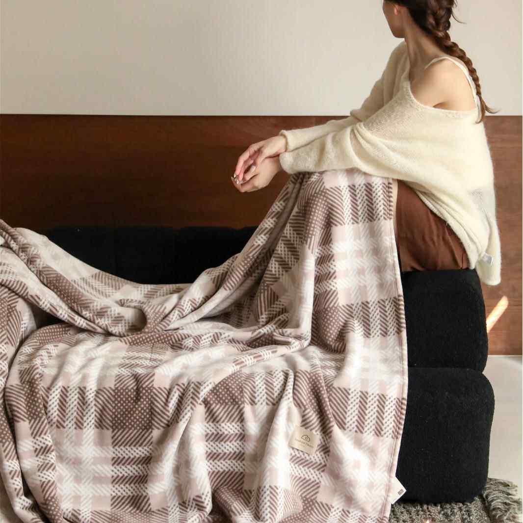 极简风芸羚绒轻柔休闲毛毯 沙发出行毯 可机洗柔软舒适毯