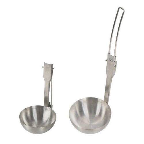 11UE (304) Stainless Steel Soup Ladle/Colander Foldable