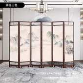 中式 实木屏风隔断墙办公室折叠移动酒店 家用客厅遮挡玄关进门软