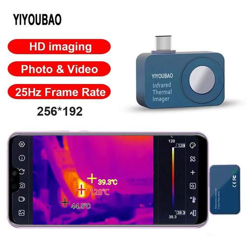 YIYOUBAO T7 256*192 安卓插卡式热成像相机 25Hz 拍照支持多语言