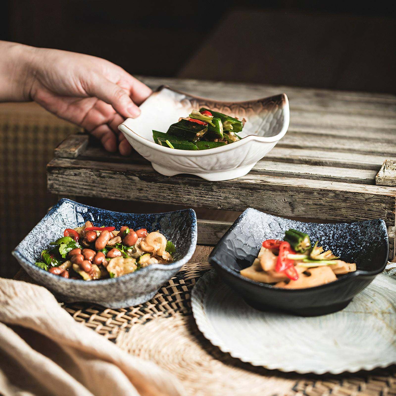 个性冷盘子陶瓷精致小吃四角盘子特色餐具凉菜创意碗碟子日式餐盘,餐饮具,盘,淘宝优惠券,粉丝福利购,淘宝优惠卷