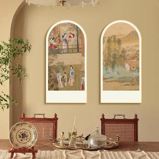 画中国风古壁画法式 艺术装 中别墅玄关楼 370式 仇英中古复风新饰B