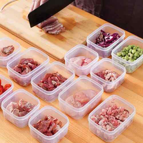 Food-Grade Divided Freezer Storage Container + Airtight Lid