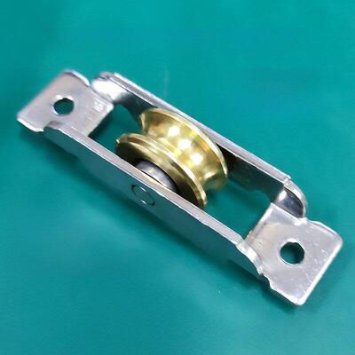 塑钢滑动门窗滑轮95型实轴承槽铜轮厚，耐用，光滑16宽