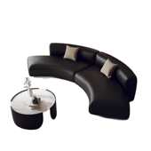 简约弧形沙发办公室休息区接待洽谈沙发网红半圆形客厅沙发院办公