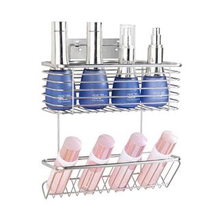 浴置物架格卫生间打孔墙上胶粘壁挂YQH 062不锈钢室收纳架子风免