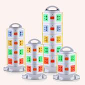 多层插件多孔垂直插座塔式 插件带USB接线板立体声四面插件板