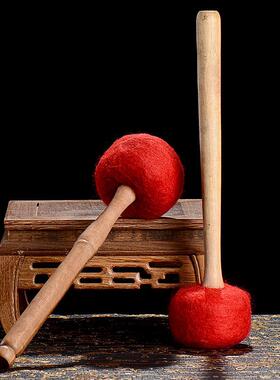 歌唱碗槌毡声音治疗配件声音碗锤碗棒尼泊尔手工大木制鼓槌