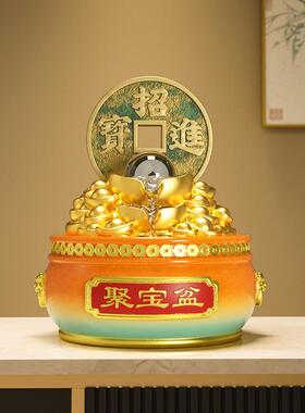 招宝财进前水生财流聚宝盆摆件开店开CRCH0181业礼物客厅玄关台收