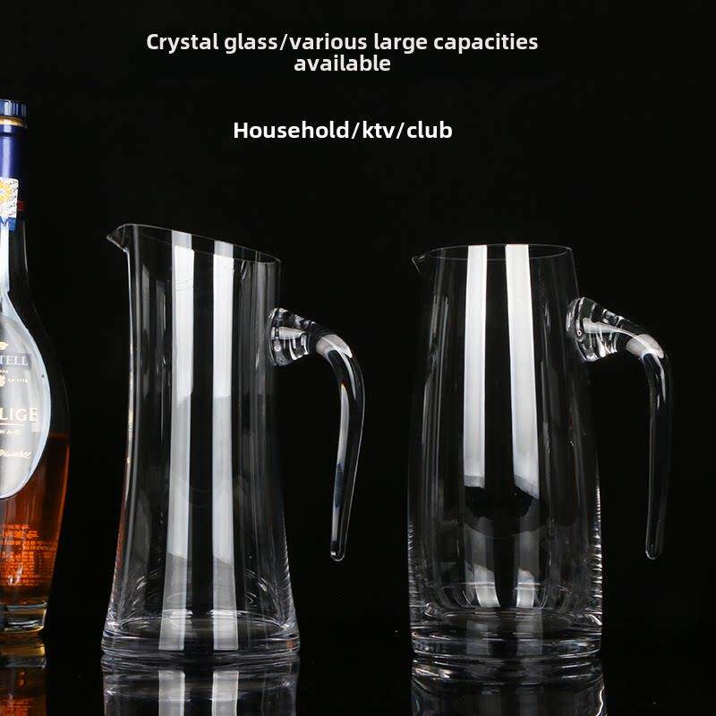 无铅水晶玻璃红酒醒酒器ktv洋酒公杯家用带把倒酒壶果汁壶冷水壶