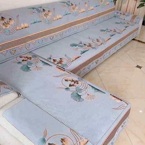 田垫园雪简约尼尔沙发垫贵妃式组坐扶手防滑可无品牌/机洗合三连