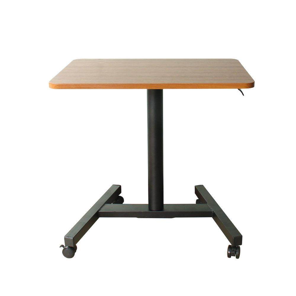 厂家出售可移动气动单柱高度可调单人电脑桌面咖啡桌