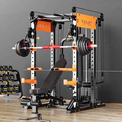 家用飞鸟夹胸龙门架综合训练器框式自由深蹲卧推架健身器材组合款