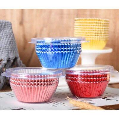 80Pcs Aluminum Foil Cups Cupcake Liners Muffin Paper Cake