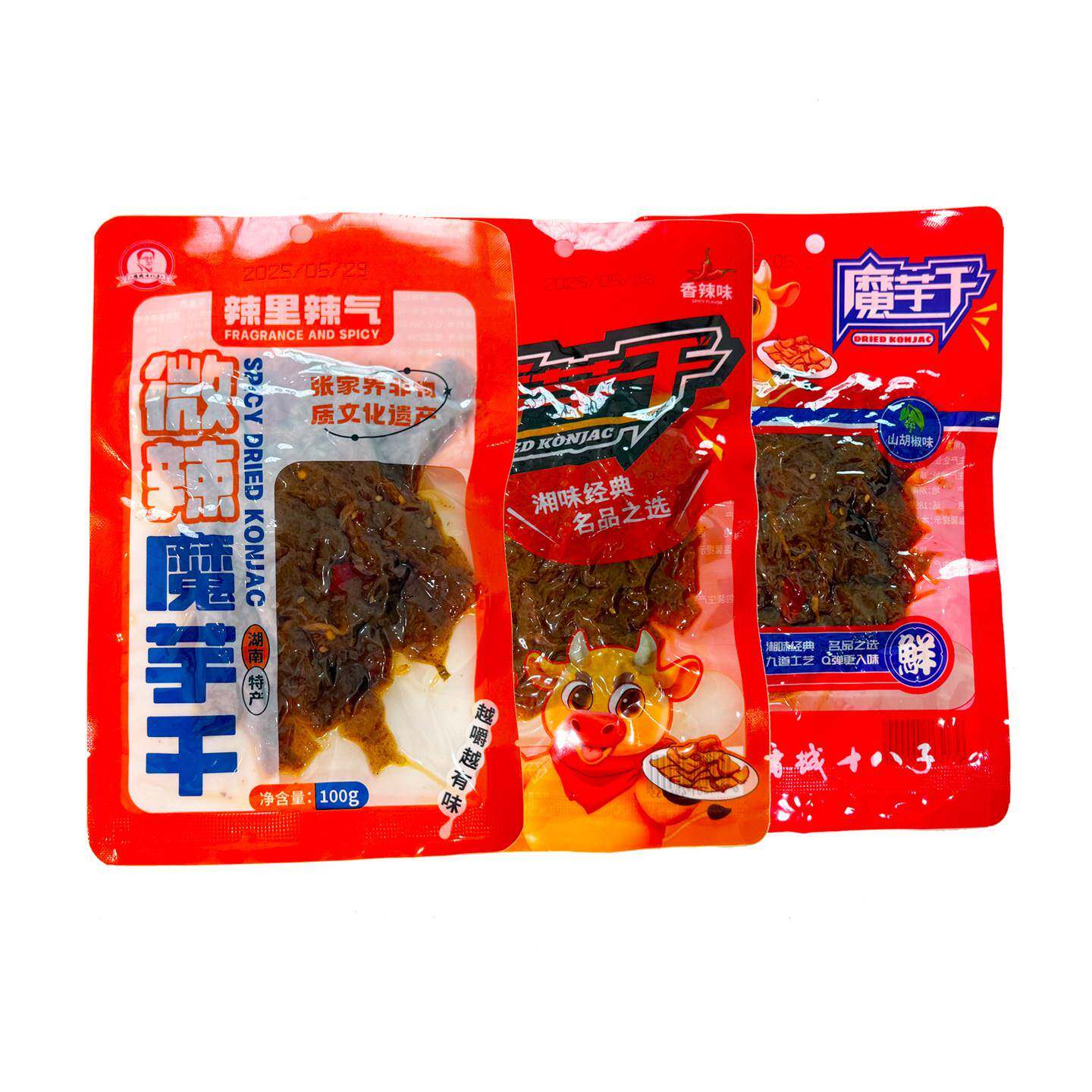 魔芋干墉城十八子魔芋干湖南特产魔芋爽香辣麻辣素肉劲道辣条解馋