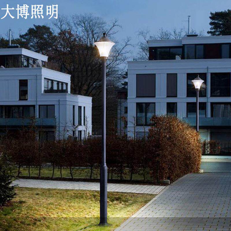 欧式庭院灯led市电特色简约铝制单头小区公园商业街照明厂家