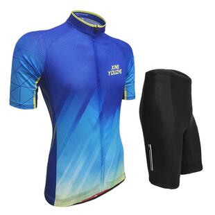 夏季透气骑行服短袖男女套装登山车服装自行车上衣公路车骑行短裤