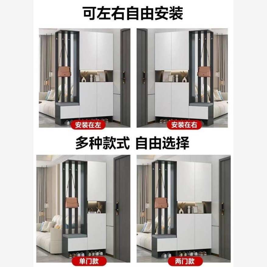 实木玄关柜入门鞋柜一体屏风隔断客厅遮挡隔断柜客厅双面屏风架