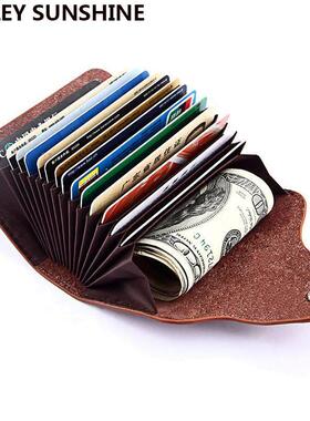 Genuine Leather Men Wallet ID Credit Card