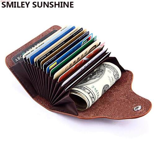 Genuine Leather Men Wallet ID Credit Card