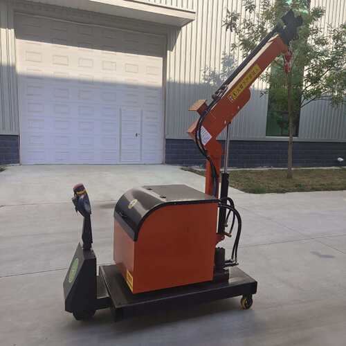 全电动移动式液压吊机 车间货物1吨2吨搬运设备 小型折叠伸缩吊臂