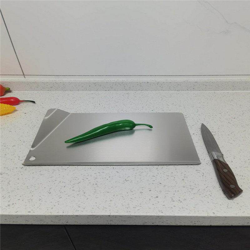 厨房切菜板抗菌砧板擀面 面板304不锈钢案板水果垫板家用防霉和面