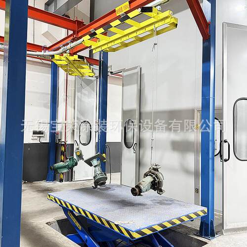 尼克输送涂喷塑流UCA水线全动泵体喷线工业静电粉末喷自生产漆线