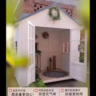 防腐木小木屋凉亭搭建花园民宿户外组装可移动封闭住人木房子庭院
