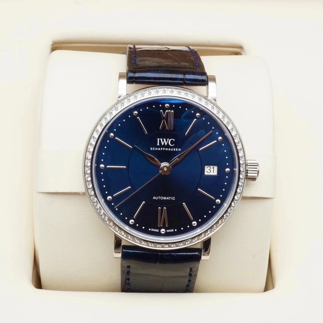 公价80100】98新IWC万国表柏涛菲诺IW458111自动机械女士手表37mm