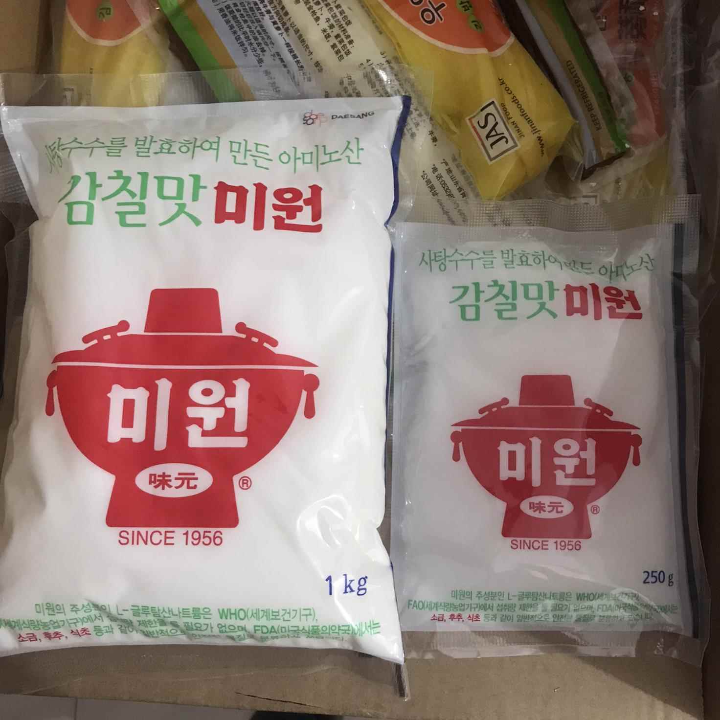 韩国进口清净园味元味精250g 韩国味精 谷氨酸钠增鲜提味调味品