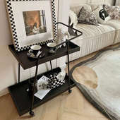 沙发推车边几可移动轻奢黑色小茶几简约现代创意网红ins床头角几