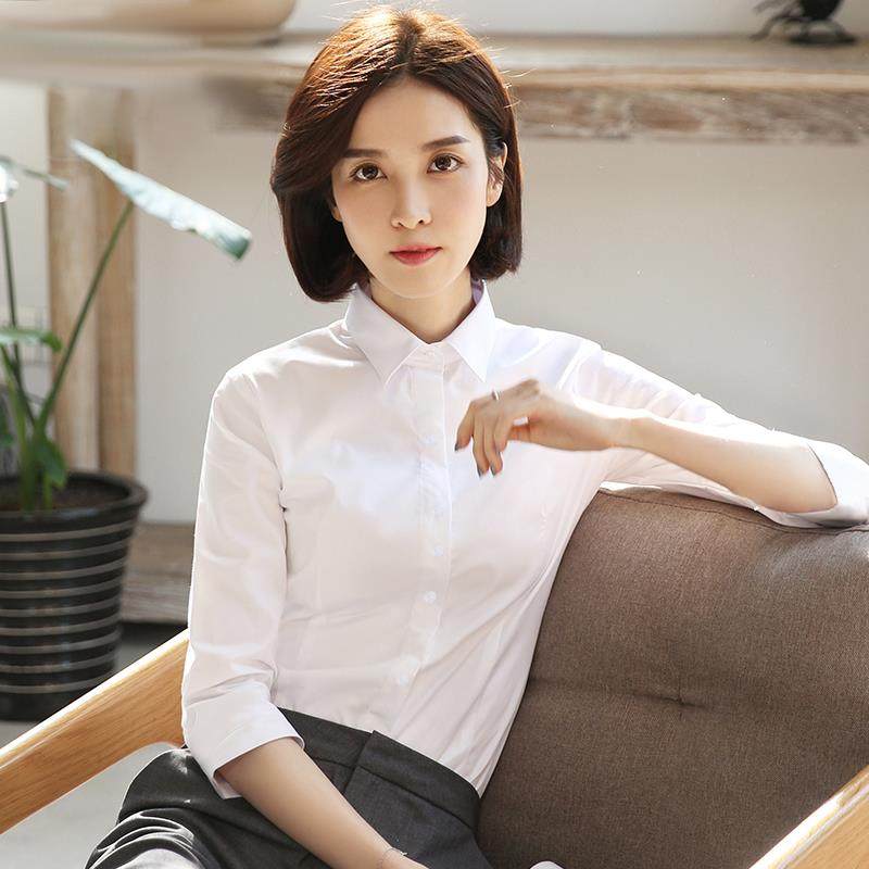 高档白领衬衫女职业正装夏季分袖通勤修身立领七v衬衣大码4S店工,女装/女士精品,衬衫,淘宝优惠券,粉丝福利购,淘宝优惠卷