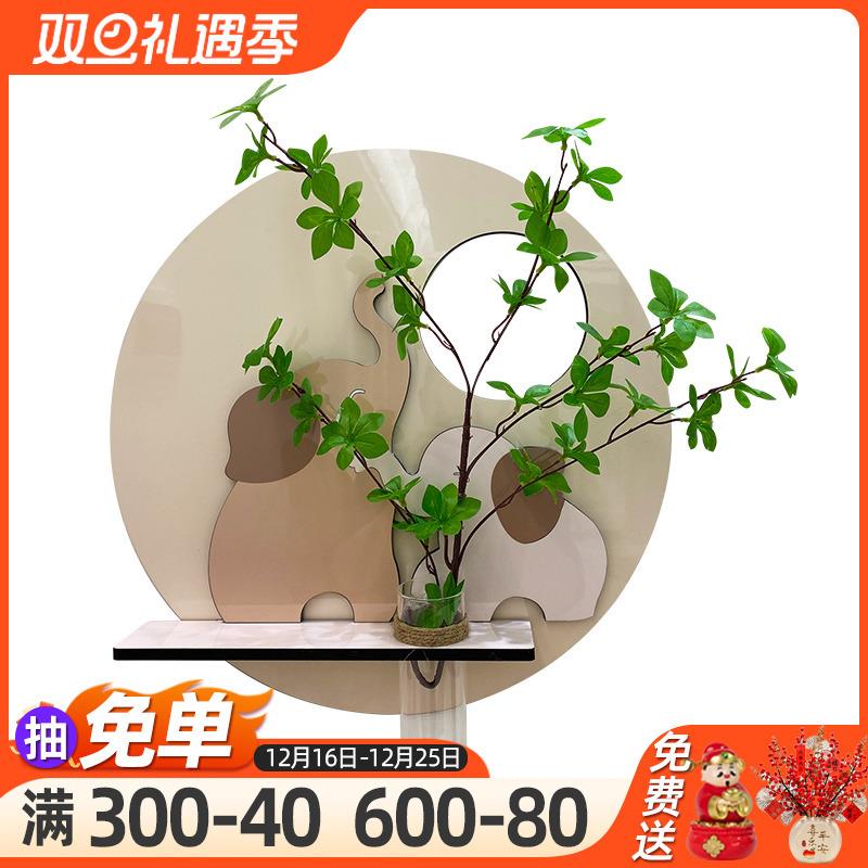 吉象如意水培植物装饰画带花瓶奶油风客厅墙面挂画新款创意画挂墙