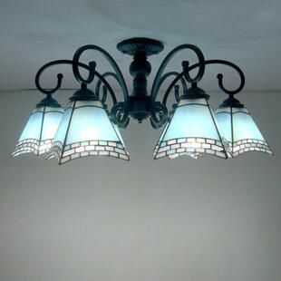 楼吊灯 厂家蒂凡尼灯饰地中海客厅餐厅工程灯酒店客房复式