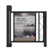 哇噢定制人行通道小区广告门人脸识别一卡通管理系统智能自动门